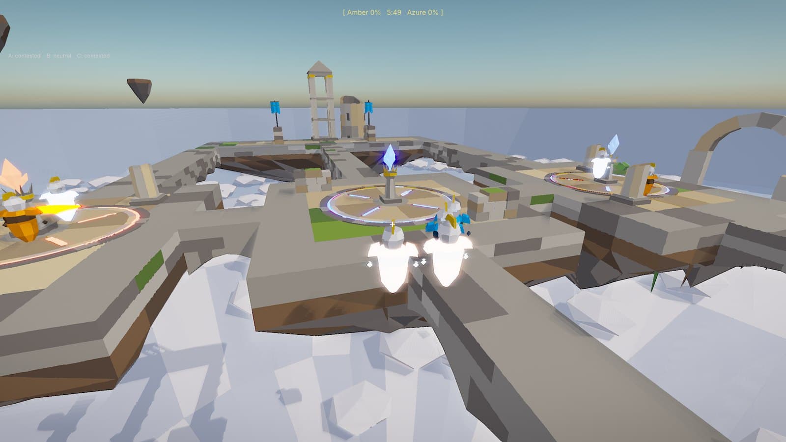 A clash in the middle of the ruins